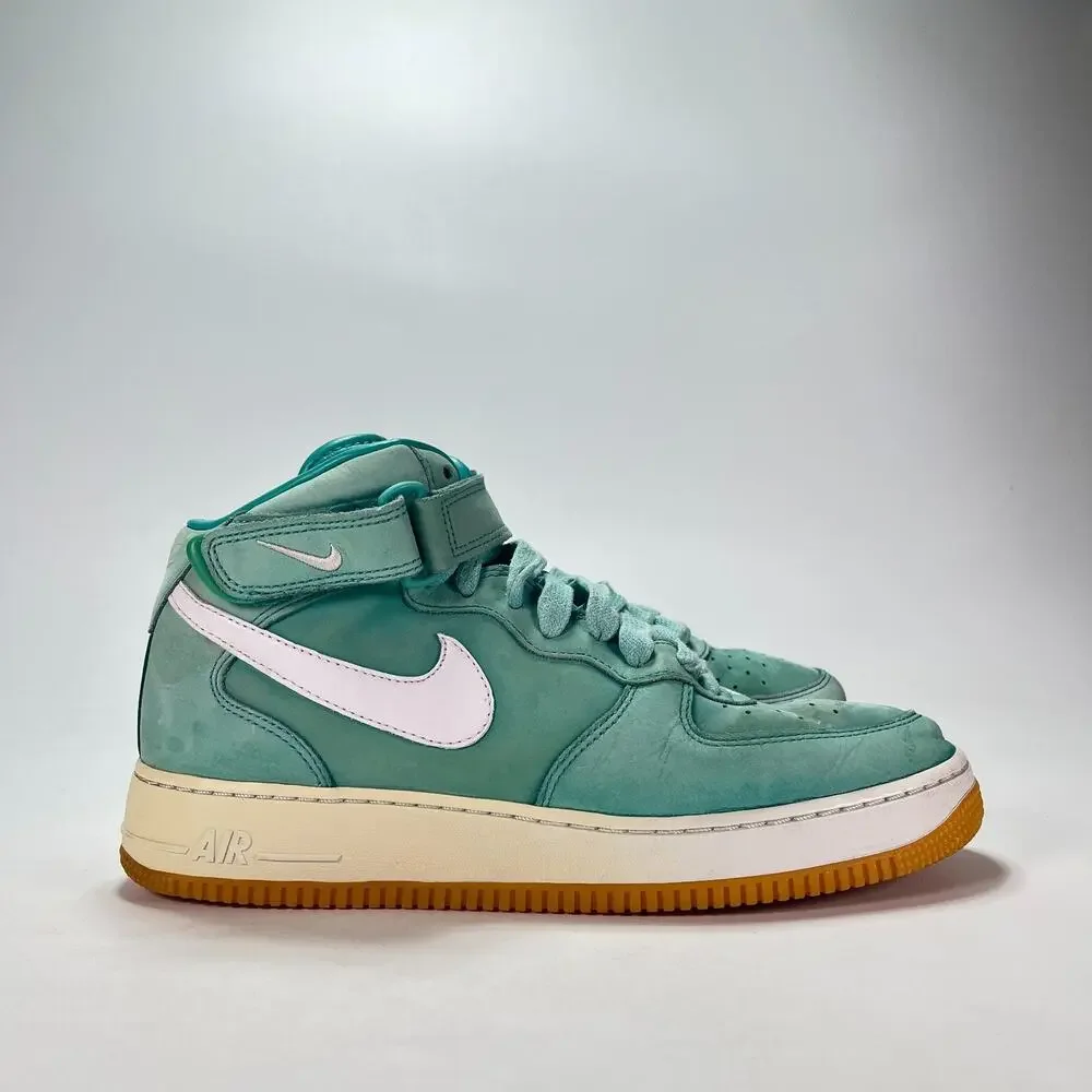 Nike Air Force 1 Mid Premium Washed Teal Casual Shoes DV2219-300 Mens Size 10.5